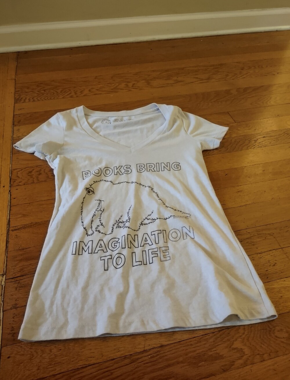 books bring imagination to life sesame street v neck white t shirt size small